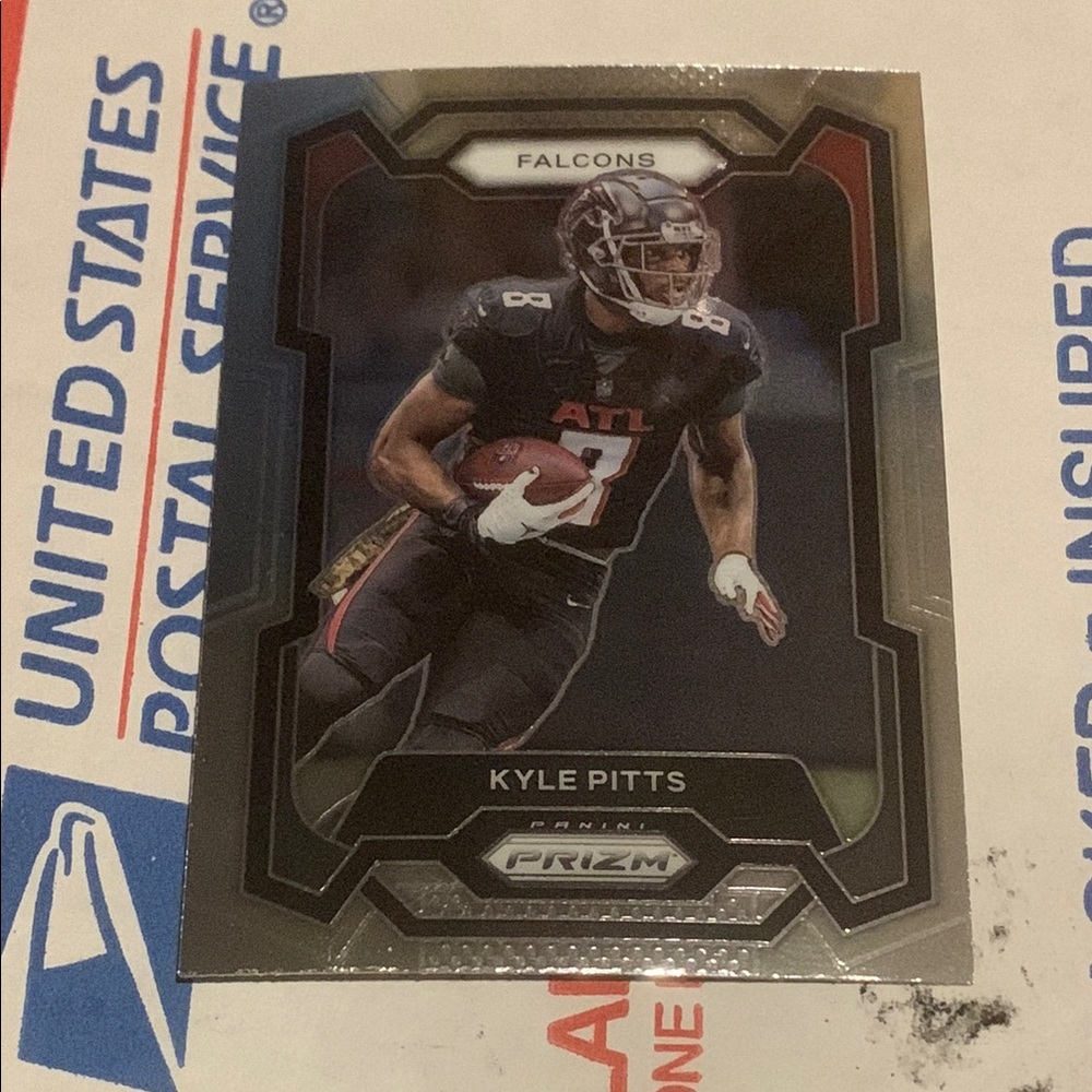 Panini Prizm Falcons Kyle Pitts Card - Black and White